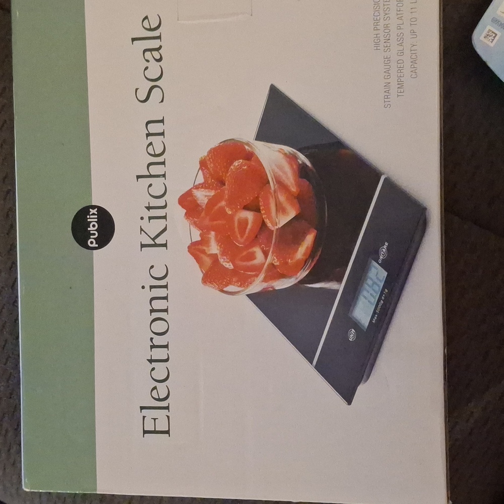 Electronic Black Kitchen Scale, New in Box.